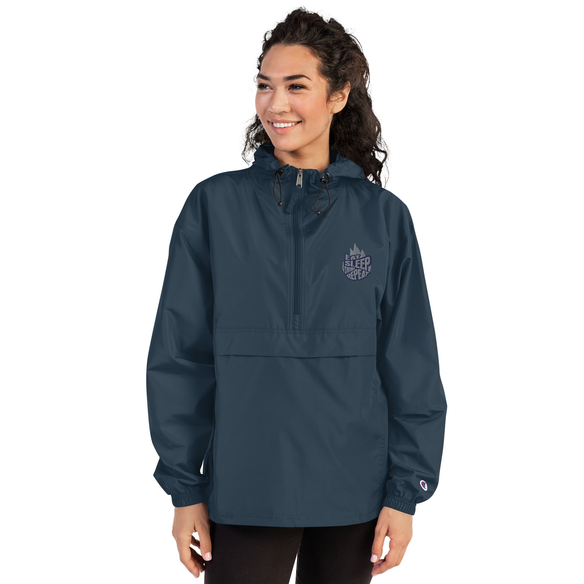 Swimmers Embroidered Packable Jacket