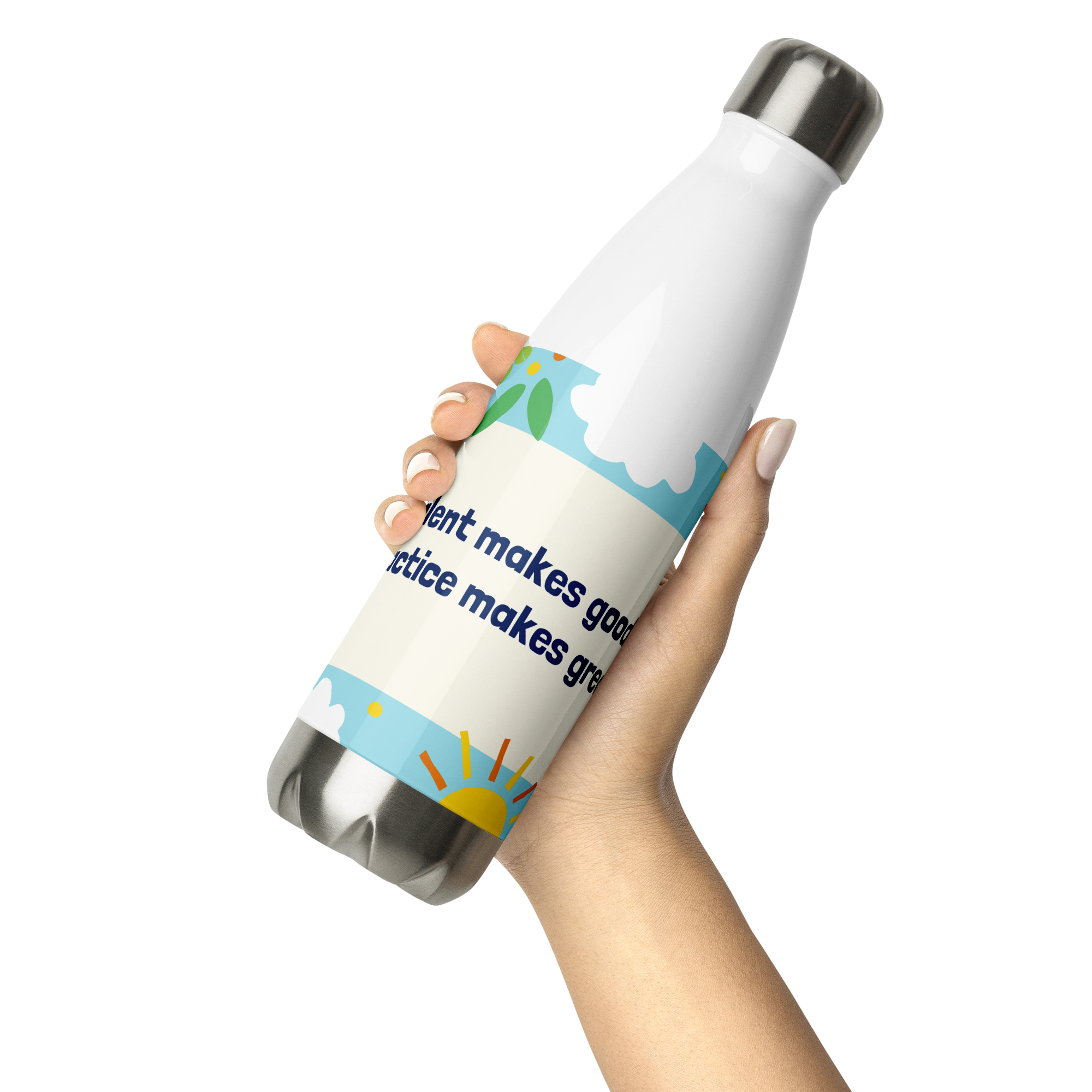 swimmers stainless steel water bottle