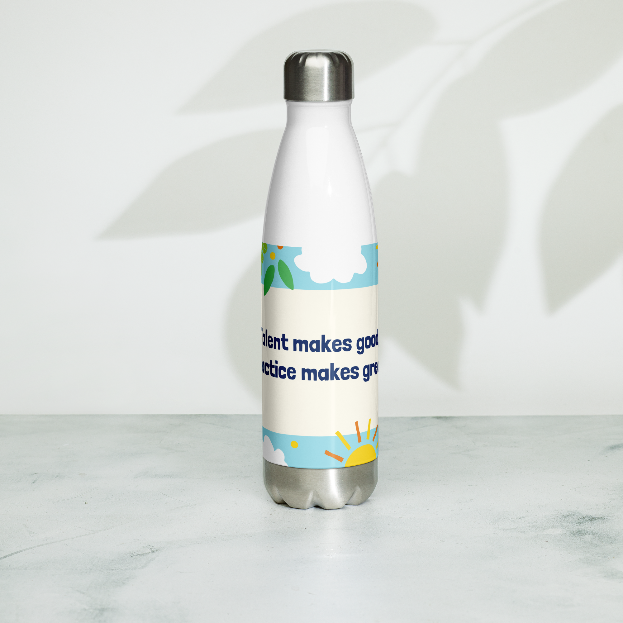 swimmers stainless steel water bottle
